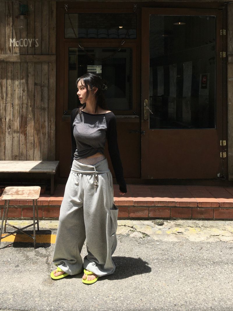 Folder Keyring Banded Sweatpants (4c)