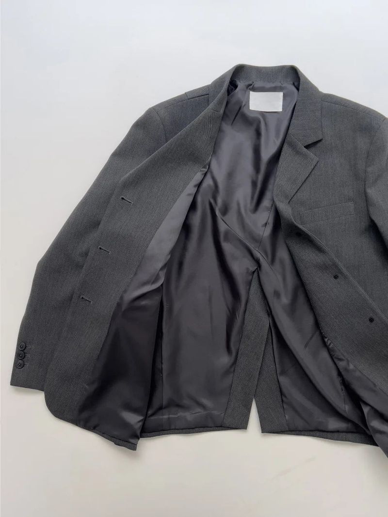 Back Slit 3-Button Loose Fit Jacket