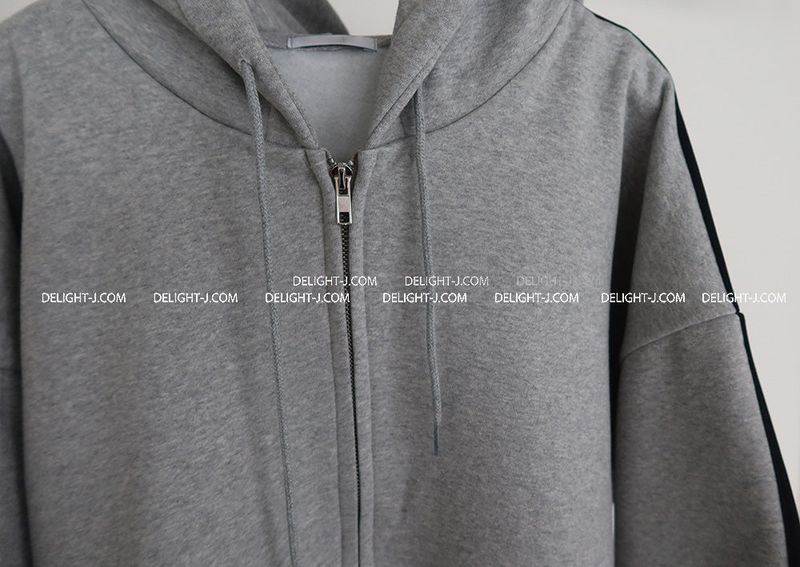 Breeze napping track Oversized-fit hooded zip-up