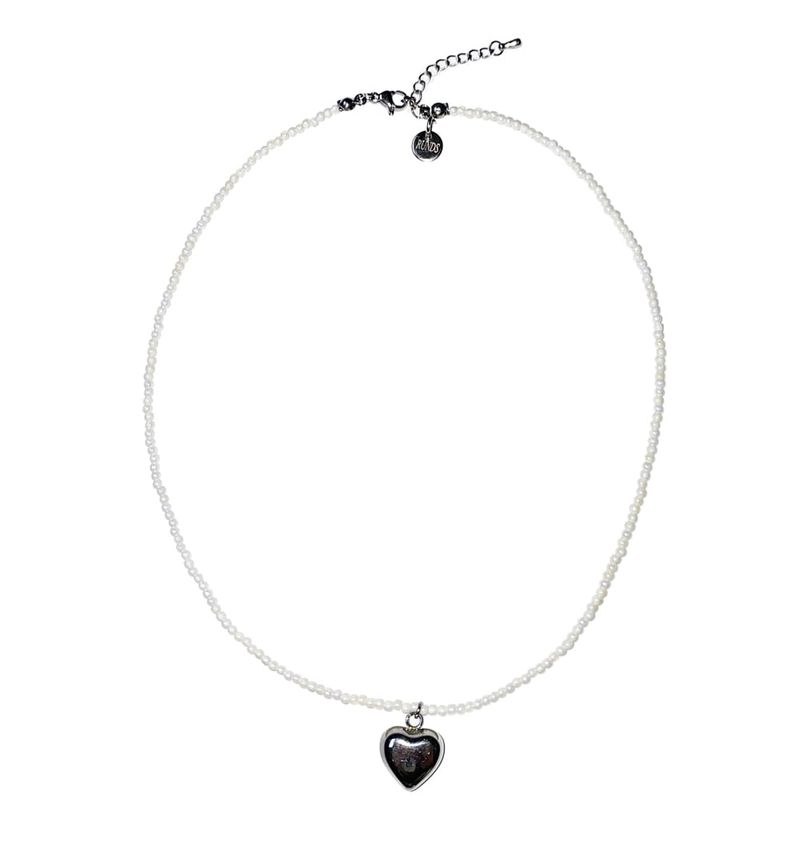 heart beads necklace (3color)