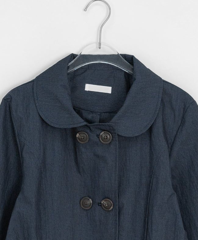 Yukomi Three Quarter Button Nylon Double Jacket