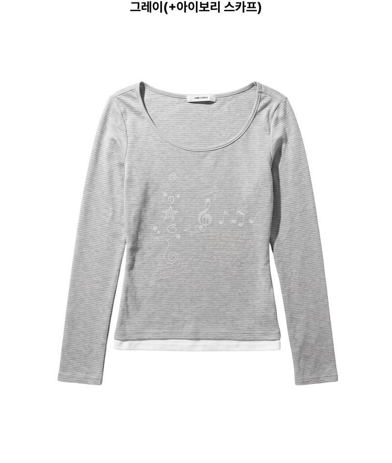 Uta Scarf Shirring T-Shirt