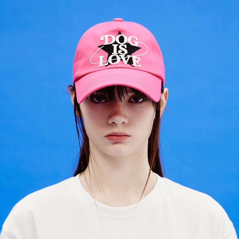Dog is love star ball cap