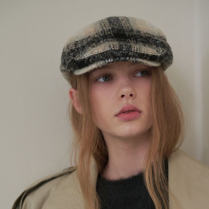 Tartan Check Hunting Cap (Black Check)