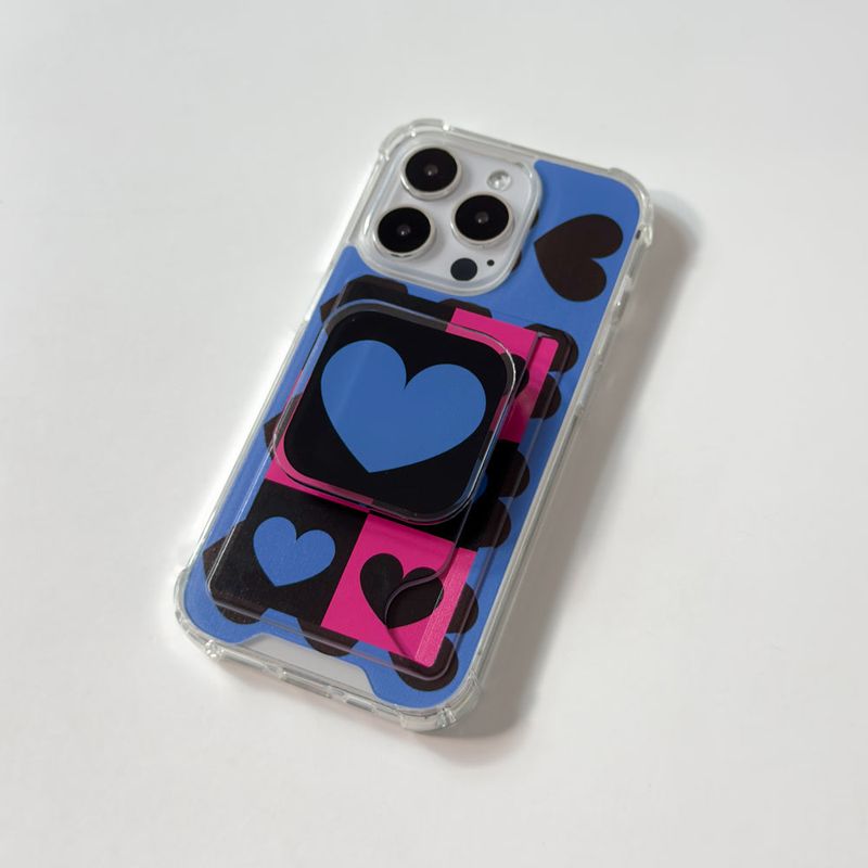 Heart Pattern Blue (Card Pocket Case)