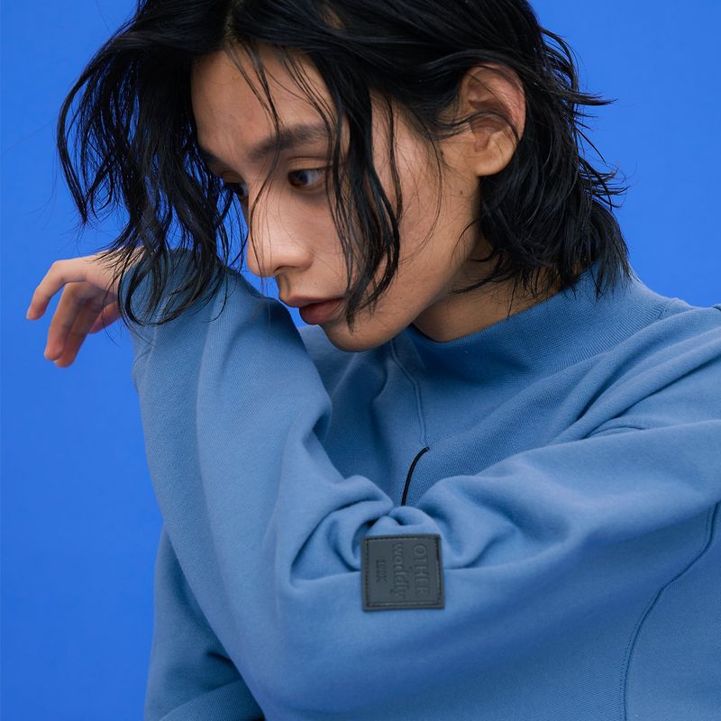 Square point Sweatshirts [Dusty-blue]