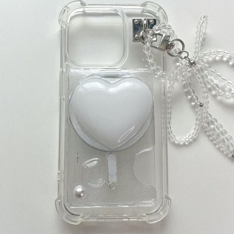 [made]twinkle heart magsafe card wallet
