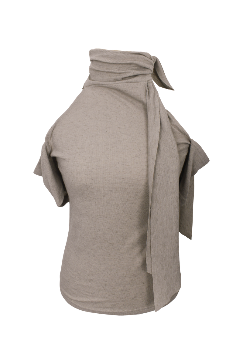 Halter open shoulder T (3color)