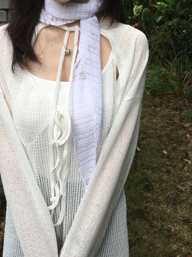 Airy Ribbon Tie Bolero (4c)