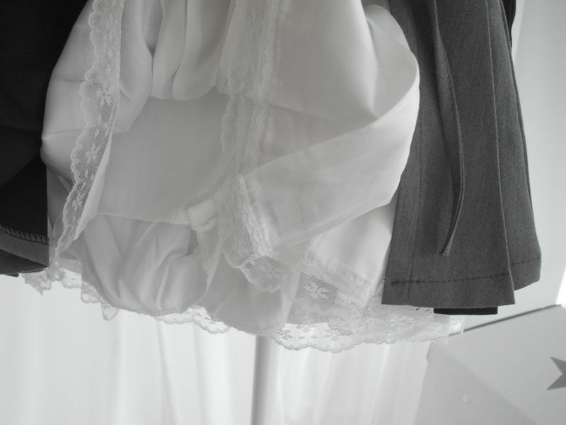 frill lace mini skirt 2color