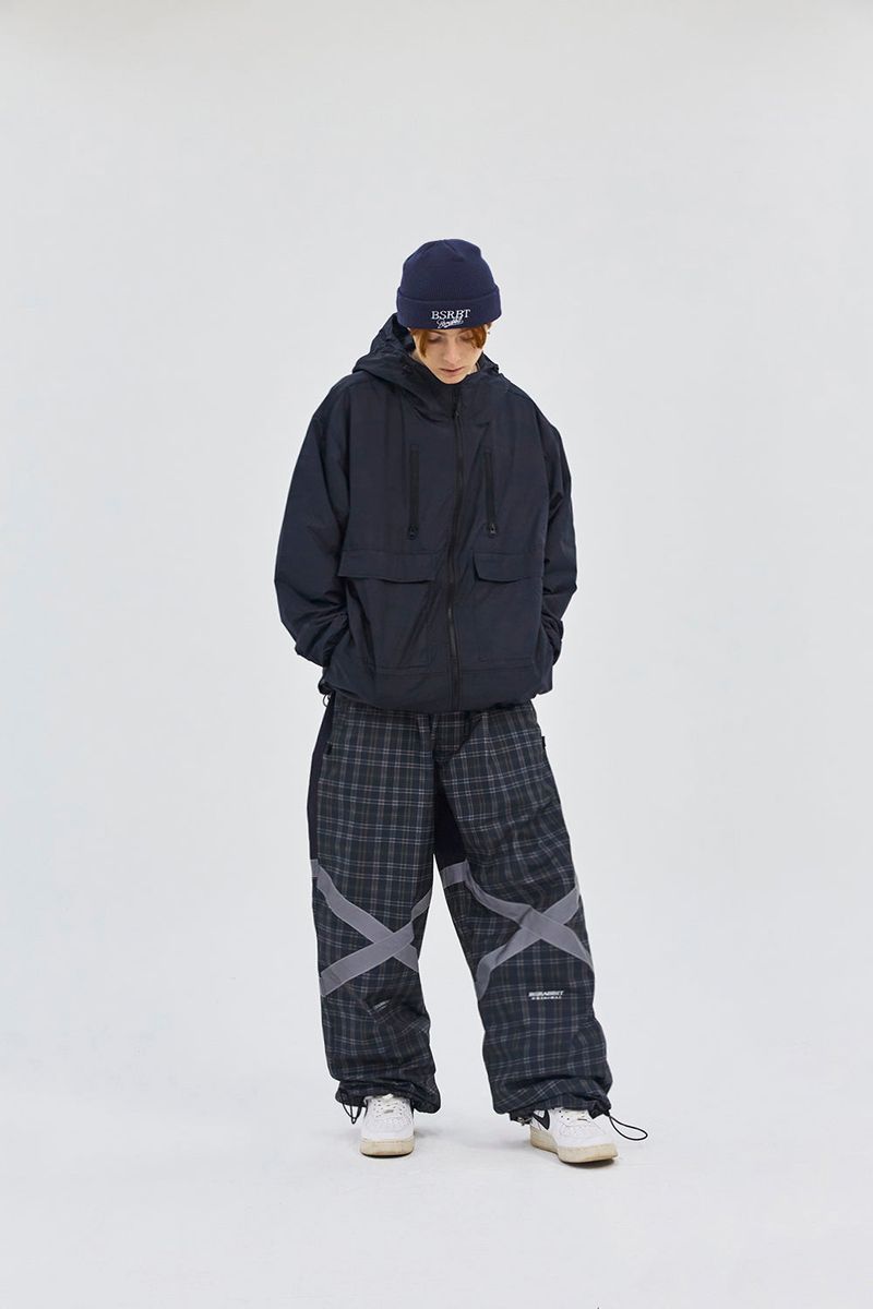 PATCH POCKET HOODED JACKET NAVY
