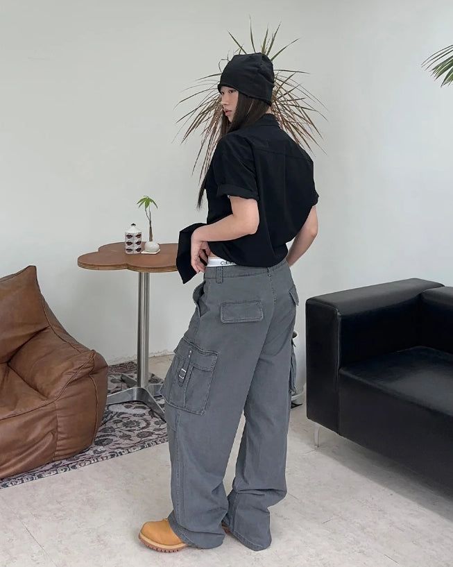 カーディンウォッシュドストラップカーゴパンツ