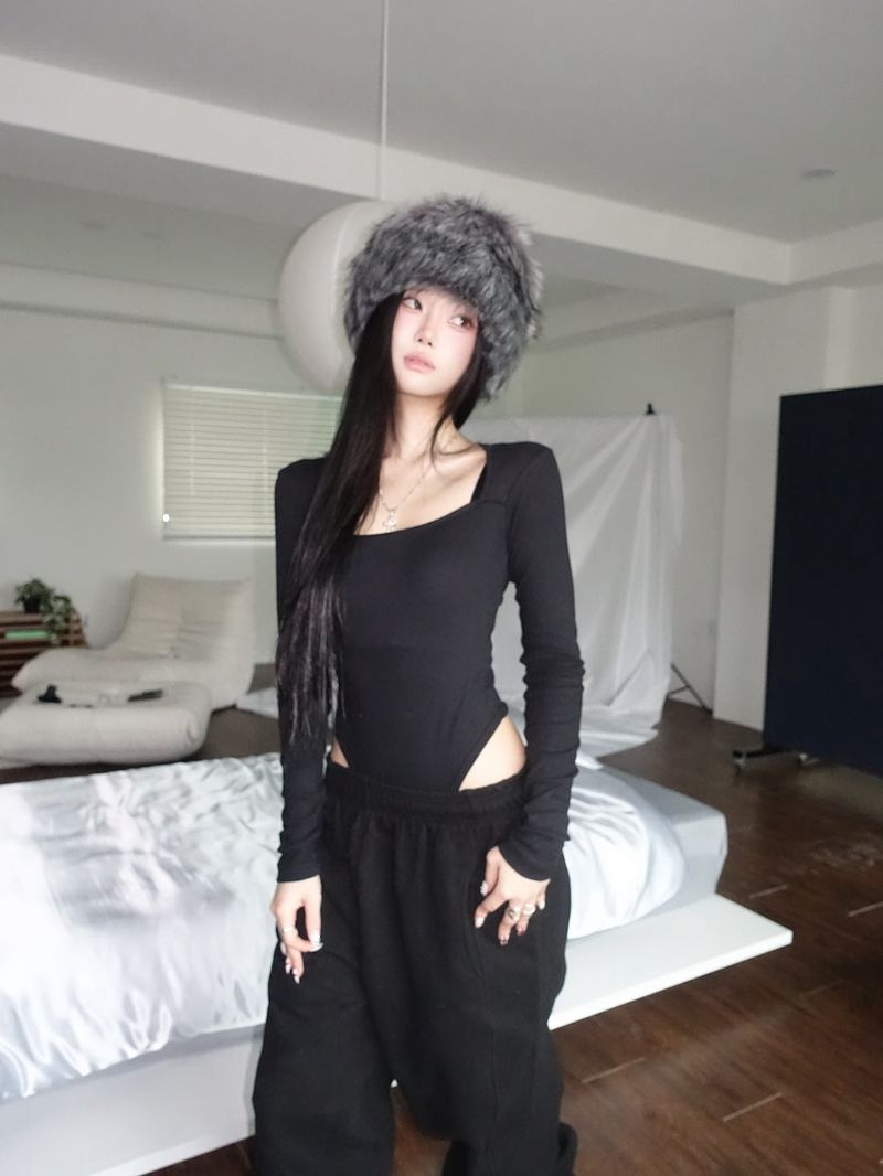 Slim fit body suit Top