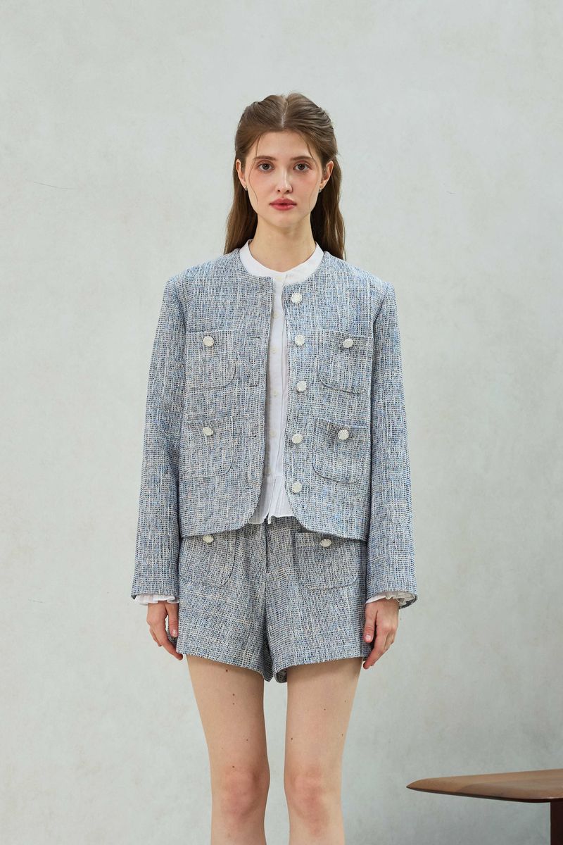 ARIKIM（アリキム）の「CHERISH TWEED JACKET / SKY BLUE（Jackets/Outerwear）」