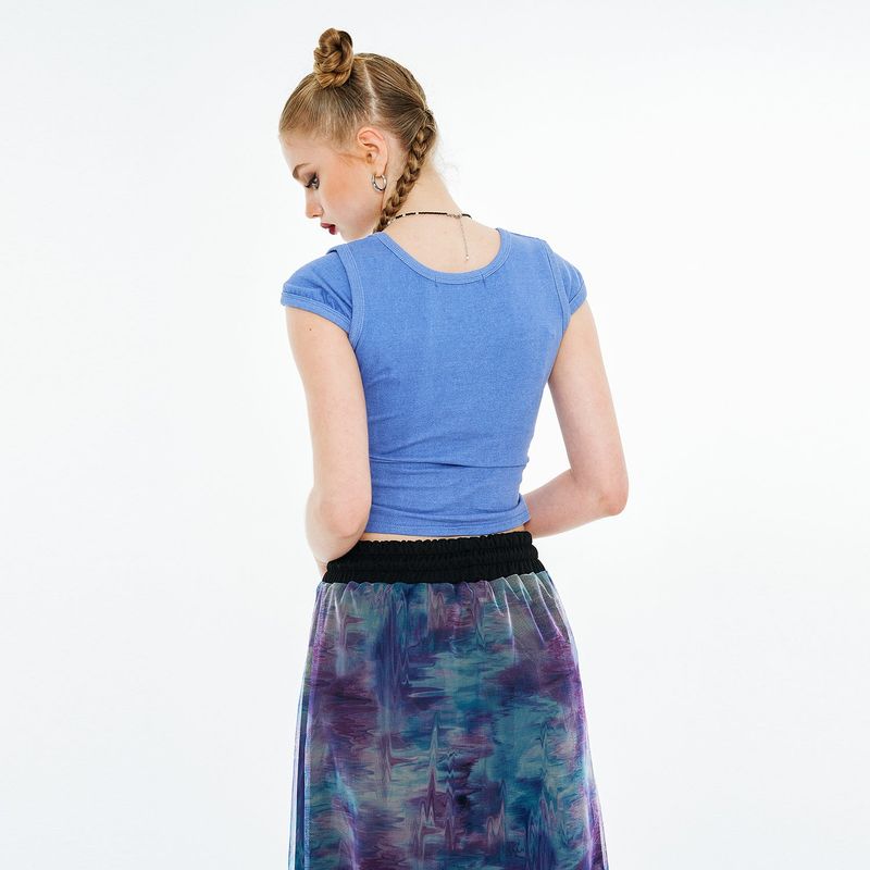 Rose Butterfly T-shirt [Blue]