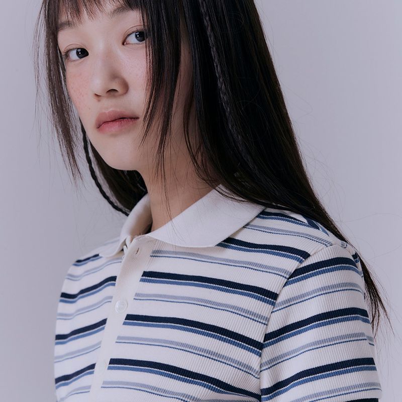Stripe pique rib t-shirt (MULTI)