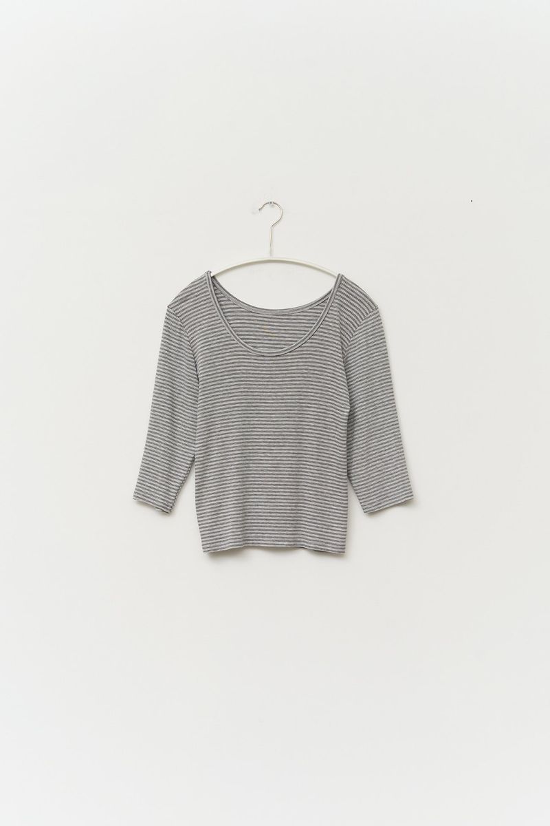 (W) Ash Striped Top