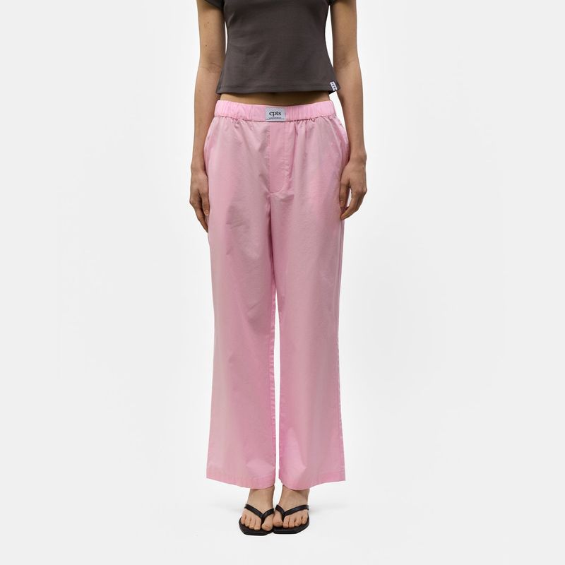 SOLID LABEL BOXER PANTS_PINK