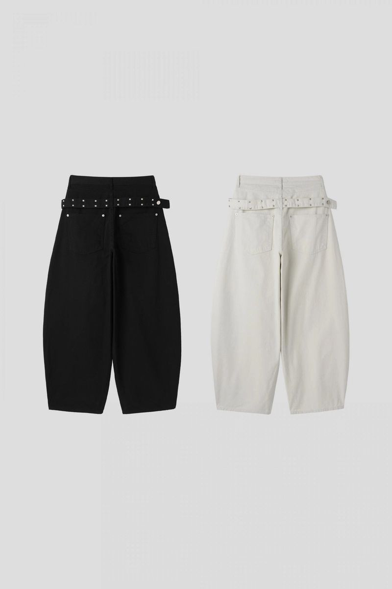Kerry Backstud Belted Balloon Pants (2c)