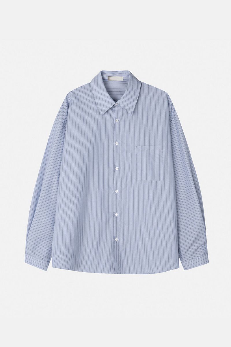 Pint stripe over fit shirt