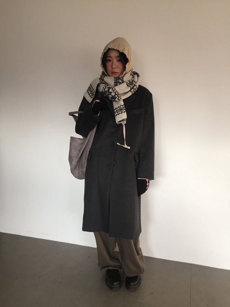 Wool Blend Essential Long Coat (2 Colors)