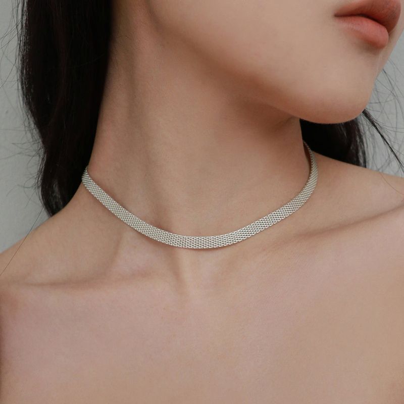 silver fabou necklace (vermeil)