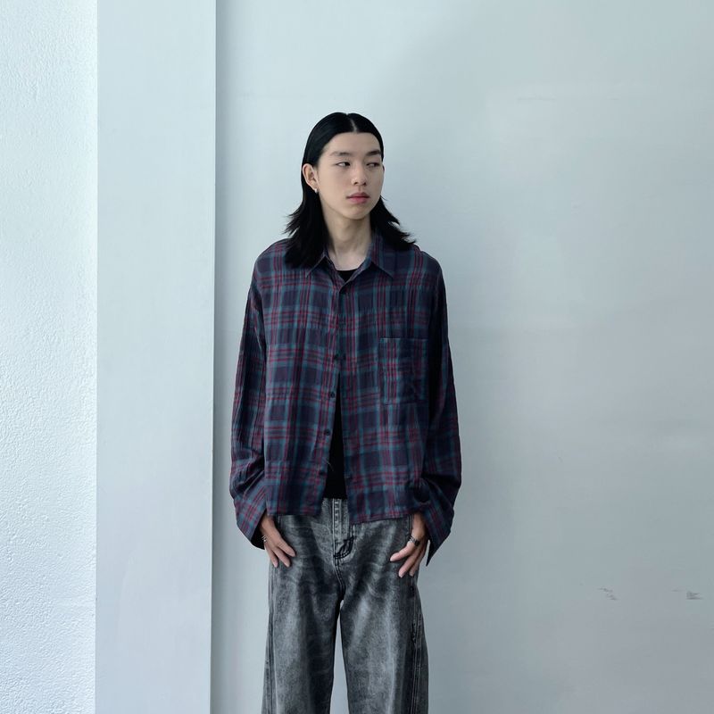 Dusk Blue Plaid Shirt