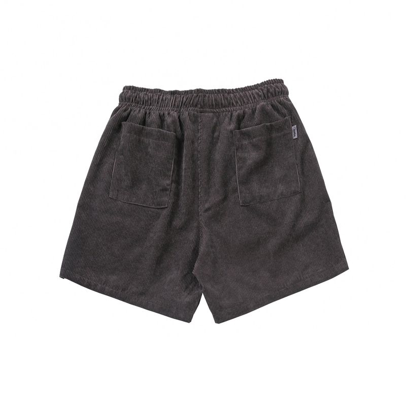 CORDUROY LOGO HALF PANTS CHARCOAL