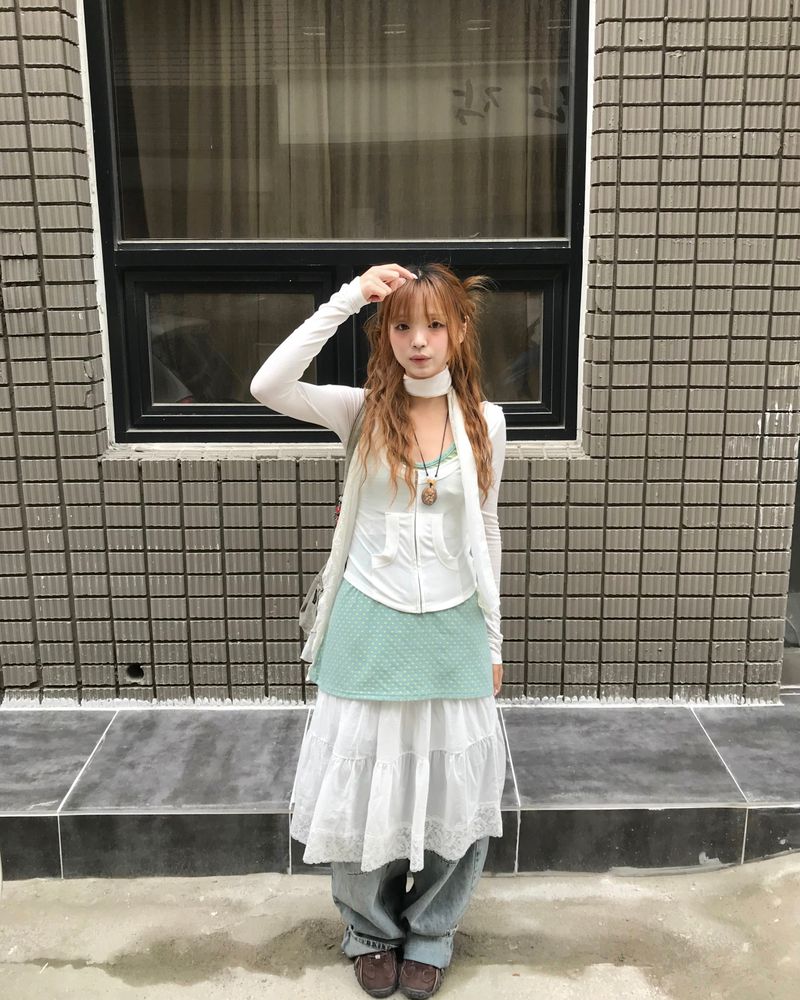 ディア ヴィンテージ レイヤード スカート