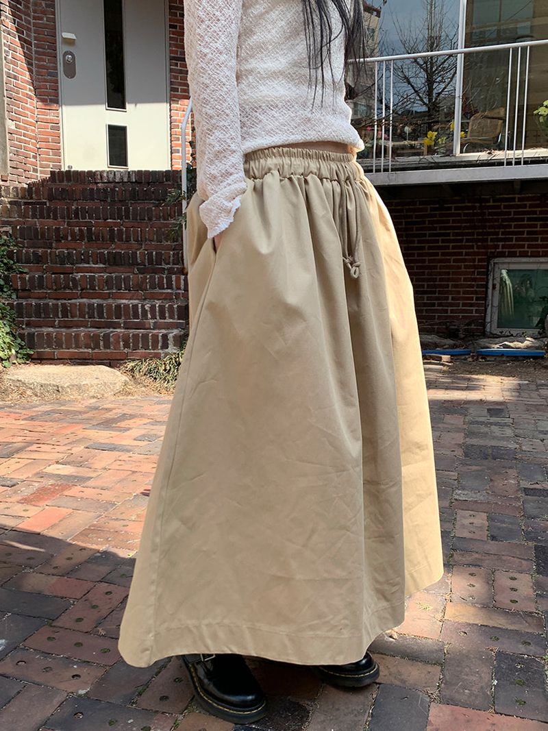 FEVER FLARE MAXI SKIRT (4C)