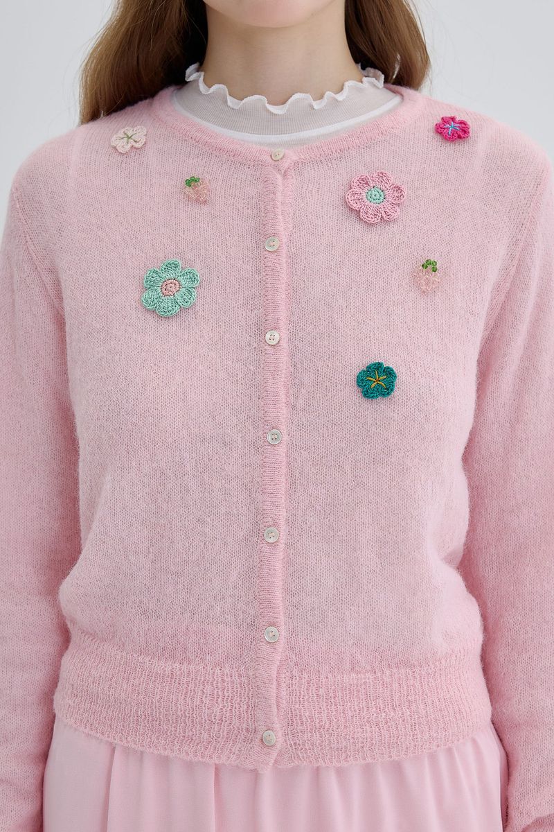 Petal Knit Cardigan [Pink]