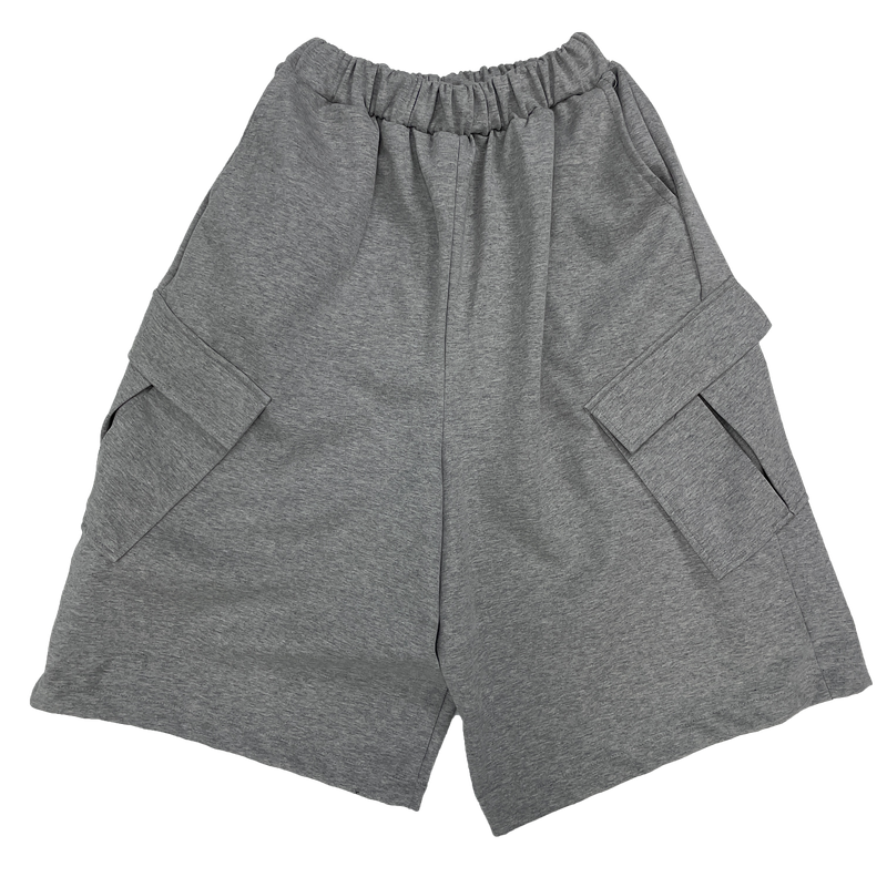 diagonal cargo bermuda pants