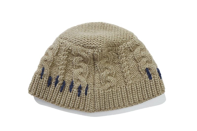 CABLE KNIT BUCKET HAT_OATMEAL