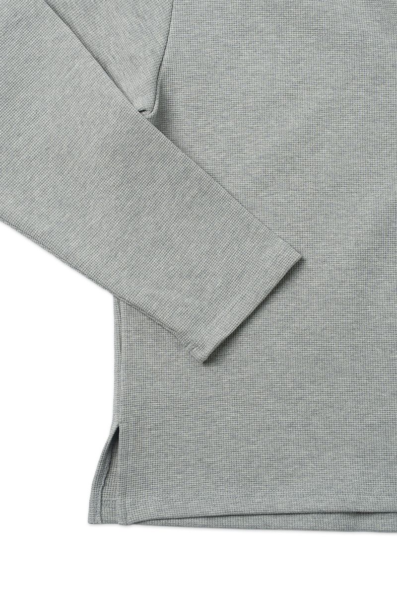Waffle button t-shirt_gray
