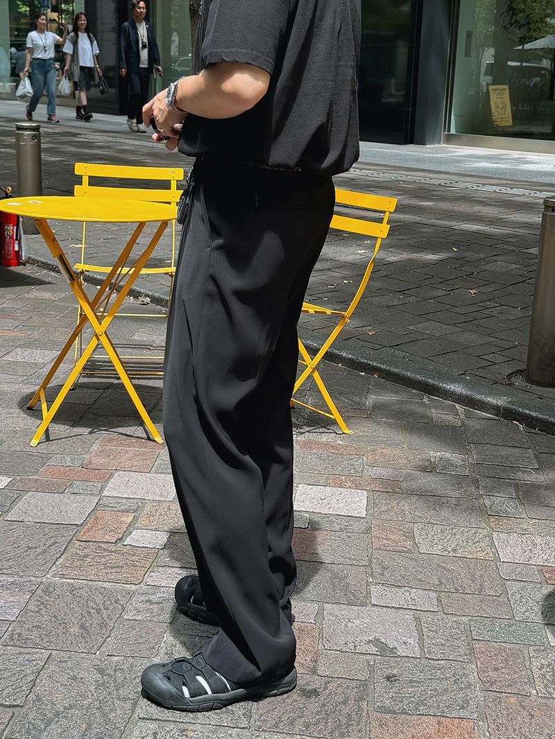 ASCLO Cooling Two Tuck Wide Slacks (2color)