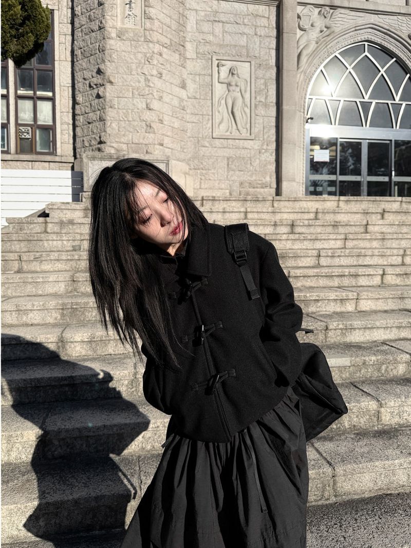 WOOHWA(ウファ)の「 CLASSIC TOGGLE CROP COAT(Jackets/Outerwear)」