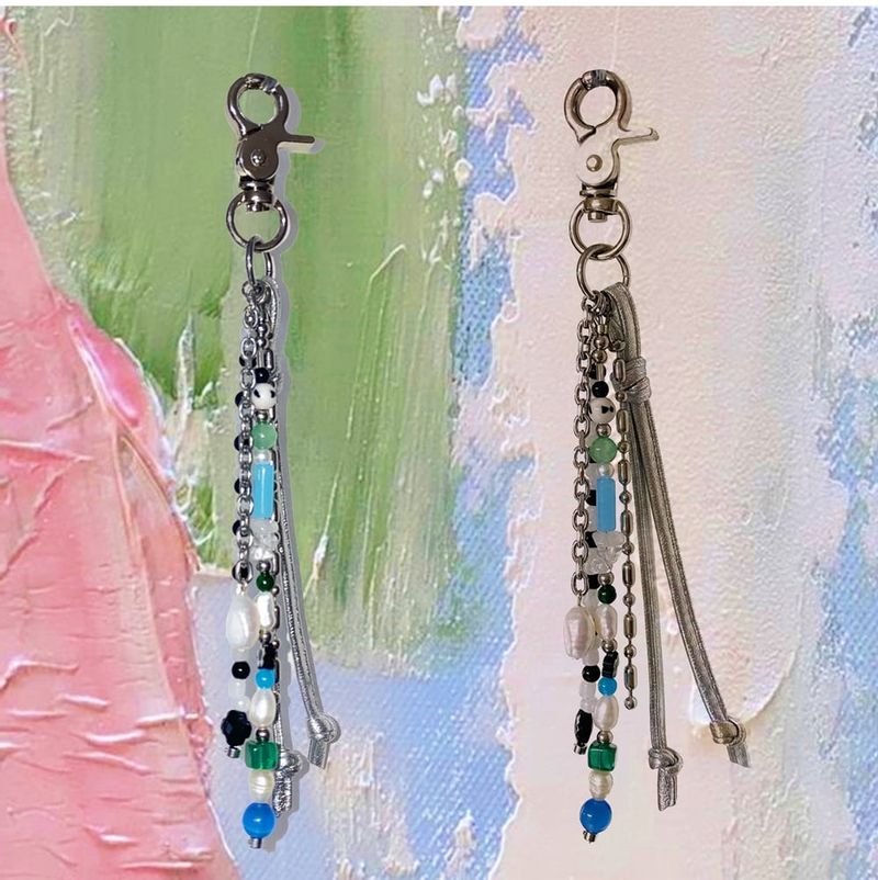 ocean gemstone keyring