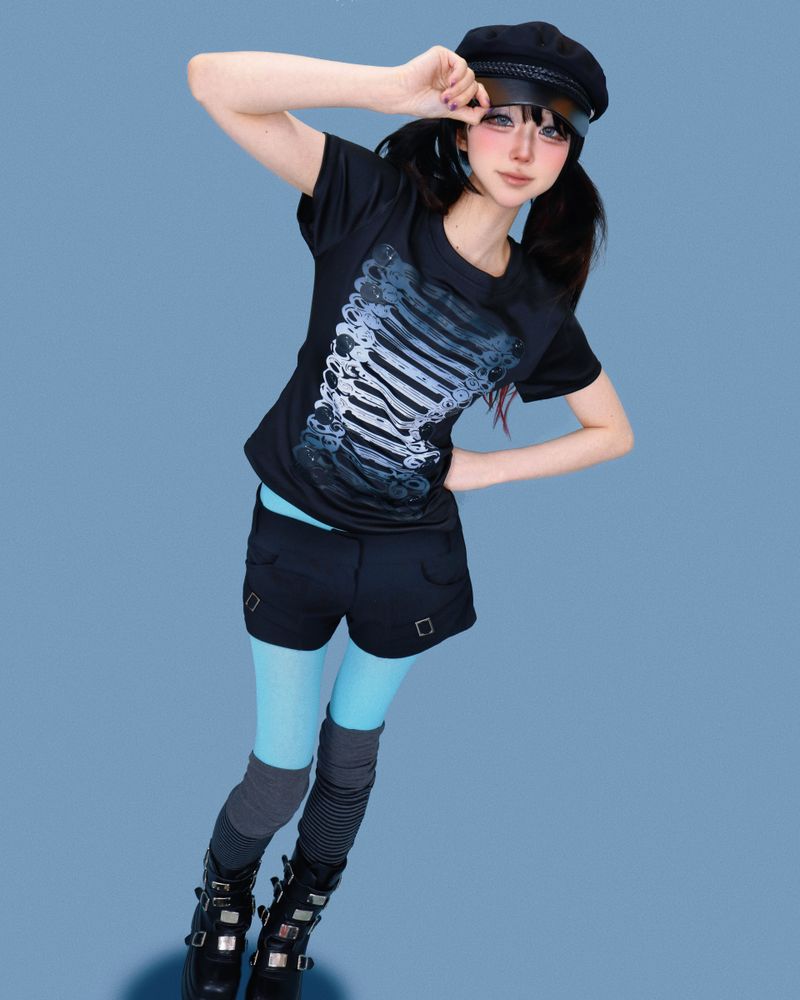 poki striped long leg warmer (2color)