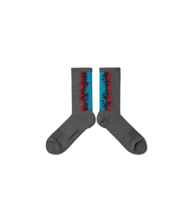 LANDING Midcalf socks (3 pair in - Gradient Red, Cyan, Blue)