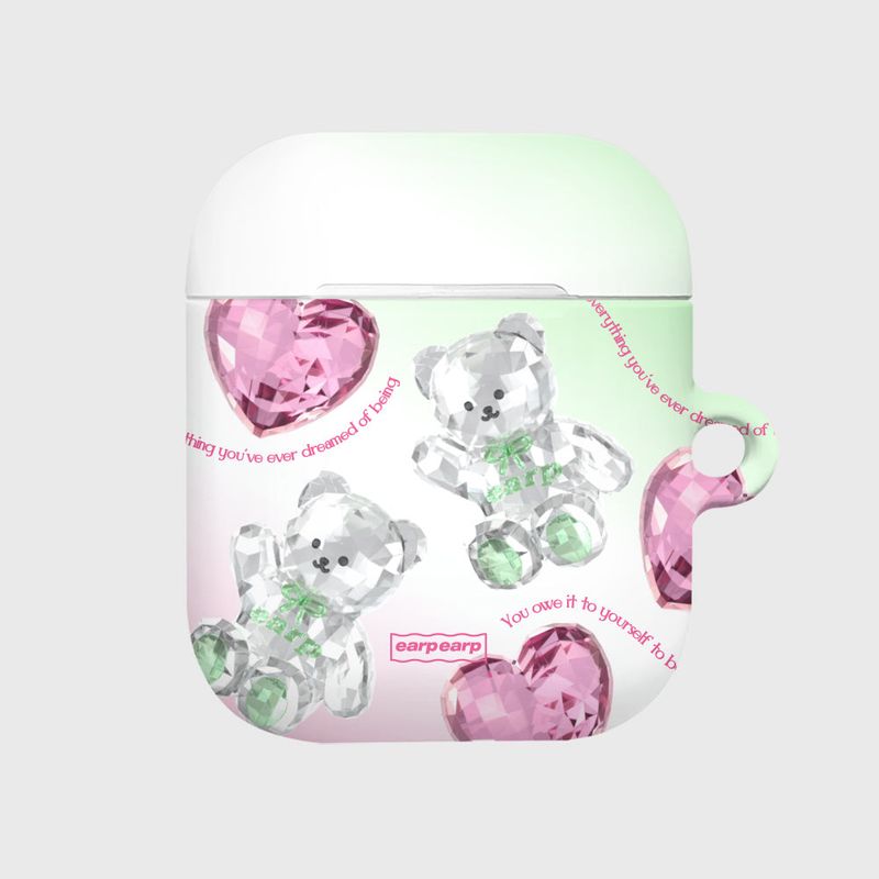 EARPEARP(アプアプ)の「CRYSTAL MERRY PATTERN-PINK(AIR PODS-HARD)(Hats)」