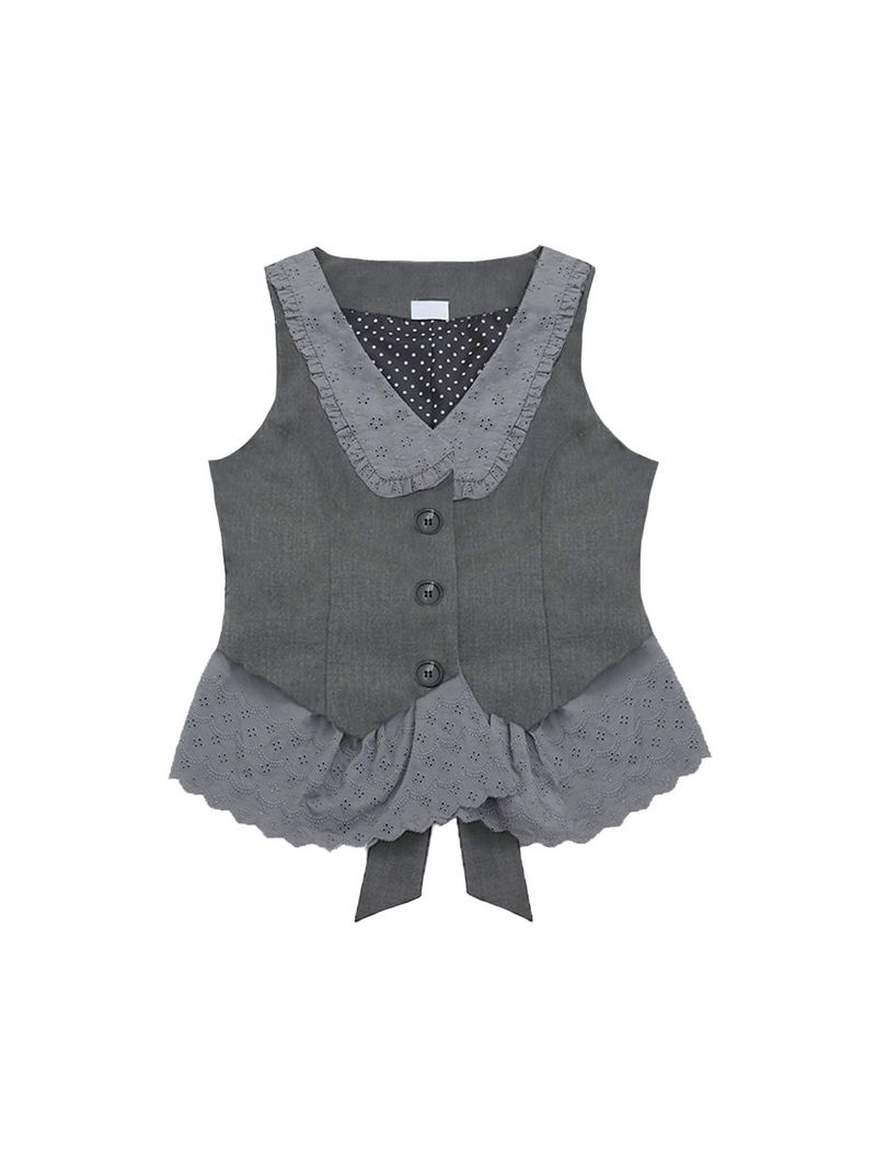 Cherish Bow Vest (grey)
