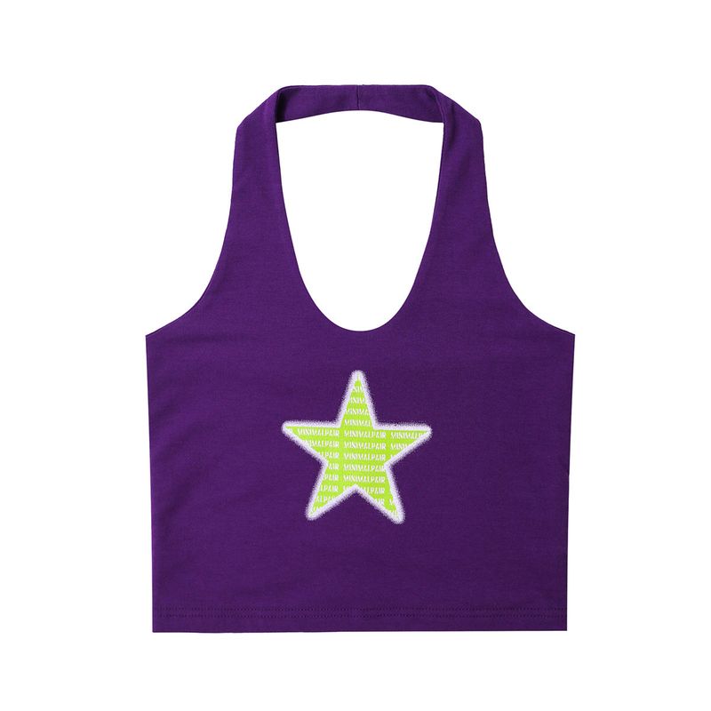 MNMPAIR(ミニマルペア)の「 STAR HALTERNECK PURPLE(Tops)」