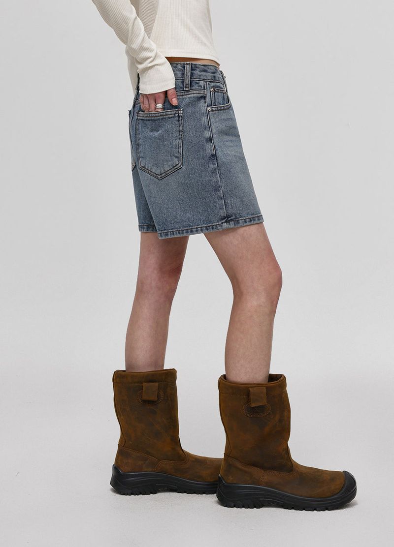 [B-DENIM] WASHING SHORTS 012 - BLUE