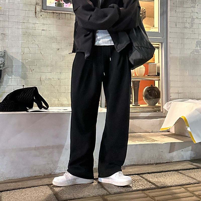 LMN deep slit wide sweatpants (4 colors)
