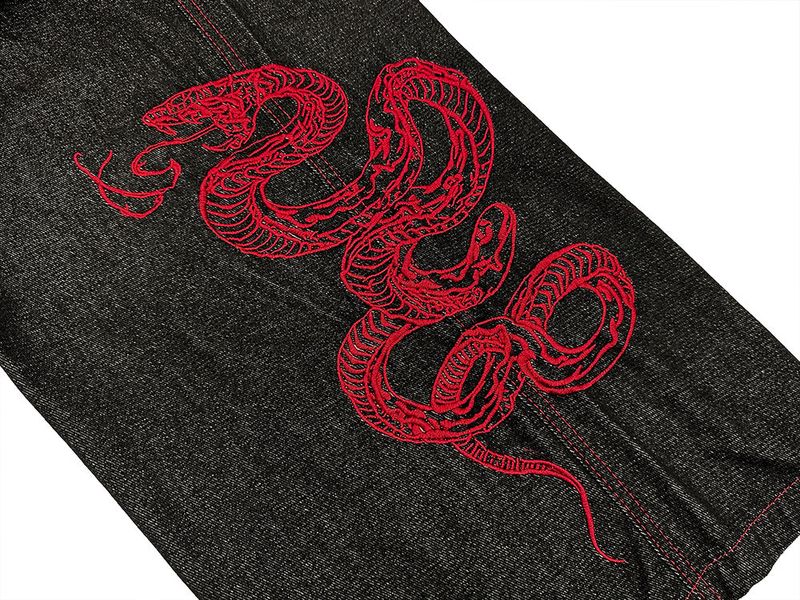 Serpent Black Wide Denim