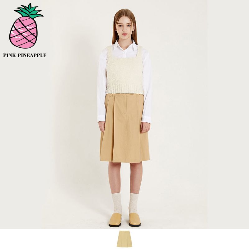 PINK PINEAPPLE（ピンクパイナップル）の「プリーツミディスカート（スカート）」