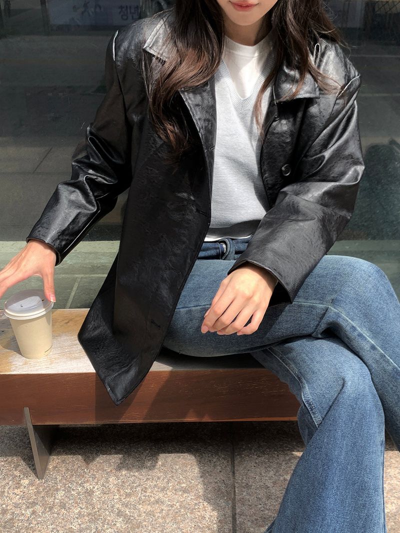 [MADE] Blending leather jacket