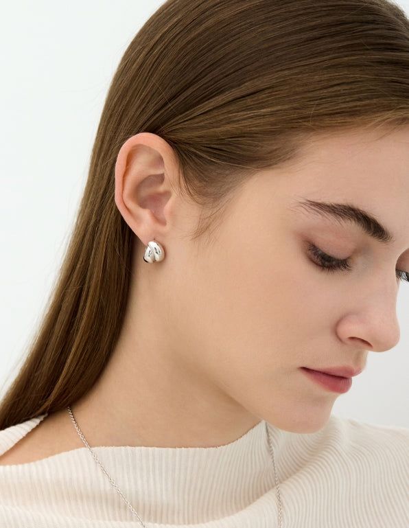 26SS★ Plump Twist NB(W) One-Touch Earrings S