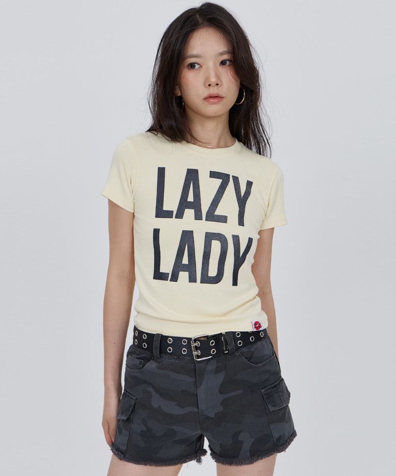 CONY LAZY LADY TEE / LIGHT YELLOW