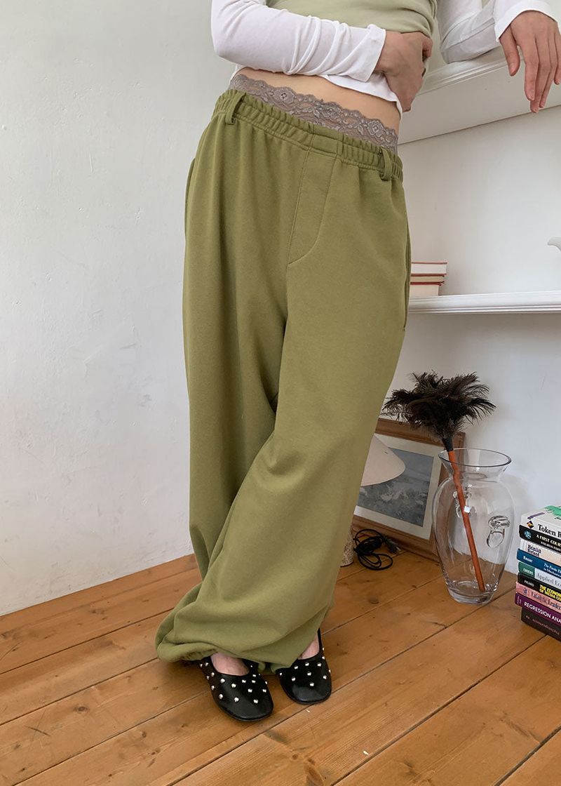 (UNISEX) BELTED SWEAT PANTS (3color)
